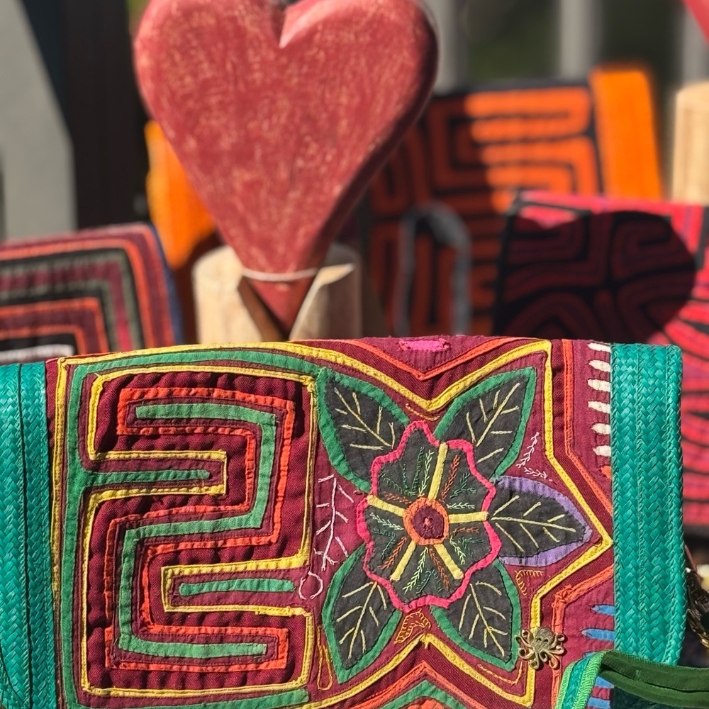 Green crossbody- bag  handmade